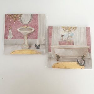 Watercolor Luxurious Bathroom Wall Art | FIRM PRICE